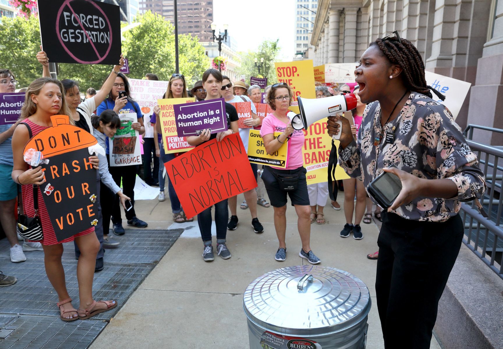 Abortion-rights protesters gather in St. Louis and across the state